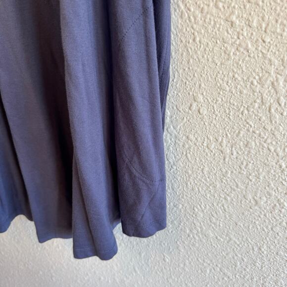 Logo Lori Goldstein Plus 3X Tunic Blue V Neck Short Sleeve Top - Picture 3 of 6